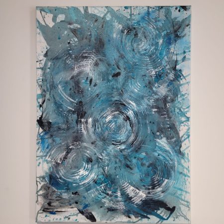 ✨ Cuadro Abstracto en Tonos Azules – Arte Contemporáneo ✨