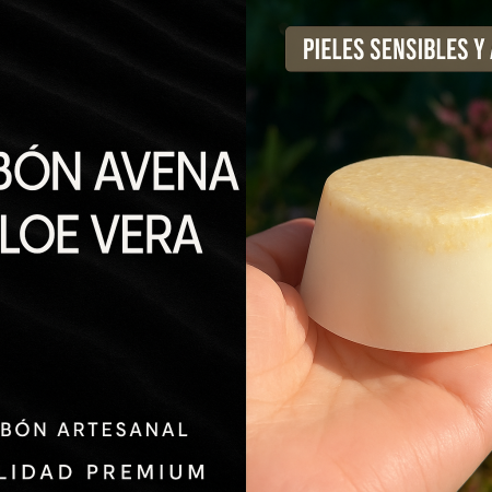 Jabón de Avena y Aloe Vera – Artesanal 60gr